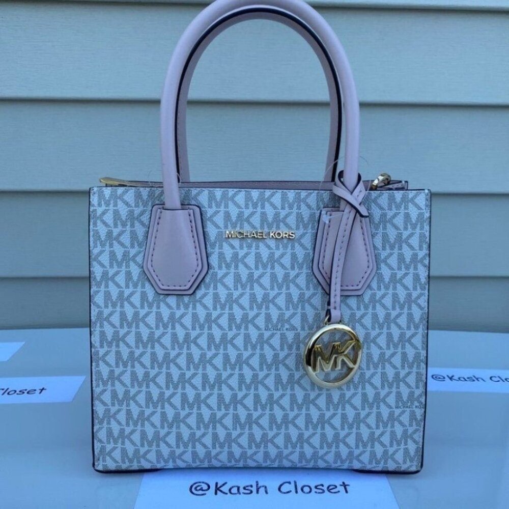 Michael Kors mercer messanger bag medium crossbody purse powder blush multi